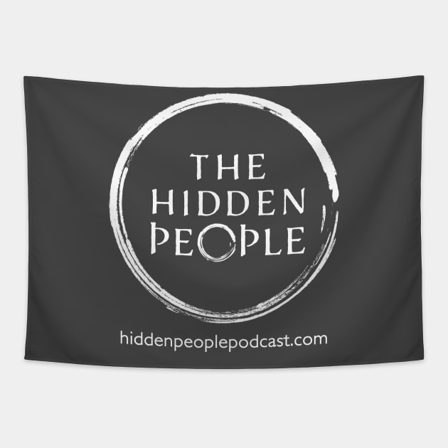 The Hidden People - White logo Tapestry by Dayton Writers Movement: Audio Dramas