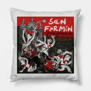 Black, White & Red Pillow