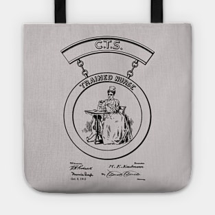 Retired Nurse Gift Patent Print Nurse's Pin 1912 Tote