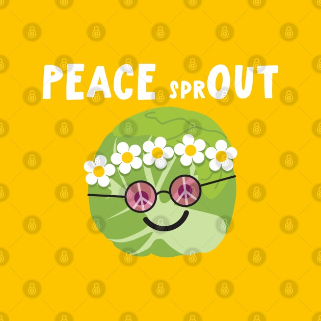 Peace Out Brussels Sprout by VicEllisArt