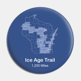 Route Map of The Ice Age Trail in Wisconsin Pin