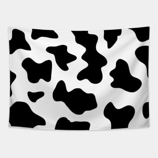 1980s black white ranch farm Milk Lover dairy cow print Tapestry