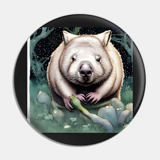 Relaxing Wombat Pin