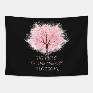 The night of the cherry blossom Tapestry