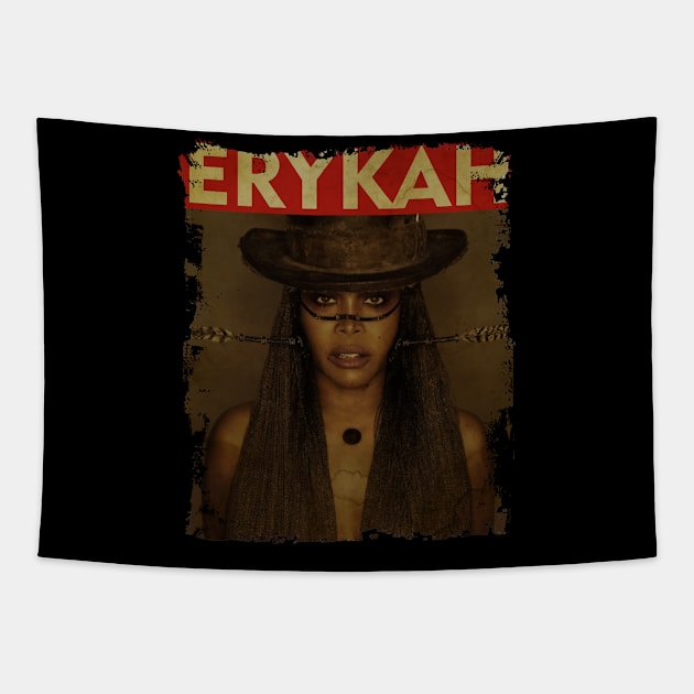 TEXTURE ART- Erykah Badu - RETROSTYLE Tapestry by ZiziVintage