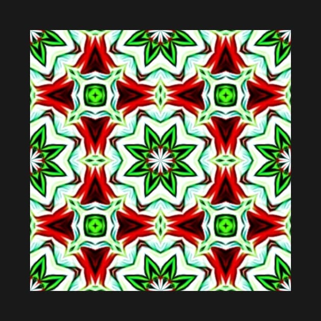 Red and Green Christmas Pattern Number 20 by BubbleMench