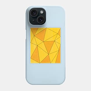 Keep Climbing // Mountainous Orange and Yellow Geometric Pattern Phone Case