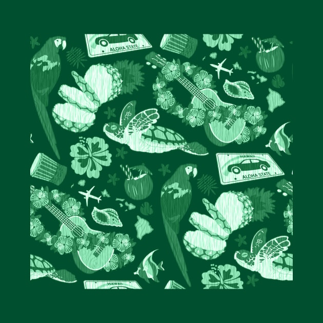 You Got the Green Hawaiian Woodcut Pattern! by JPenfieldDesigns