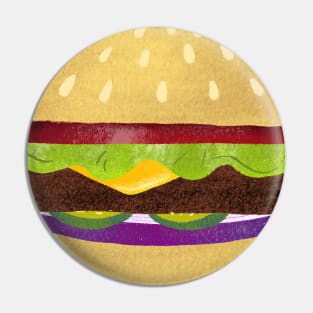 Cool Hamburger Design Pin