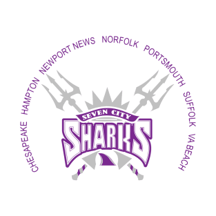 Seven City Sharks-Trident PURPLE T-Shirt