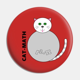 Circle-r2 pi-cat-math Pin