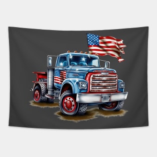 4th of July Ford Truck Design Tapestry