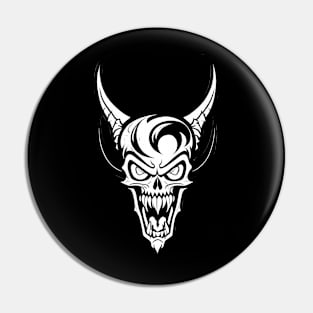 Black white devil vector art Pin