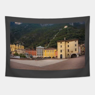 Square in Riva del Garda, Italy Tapestry