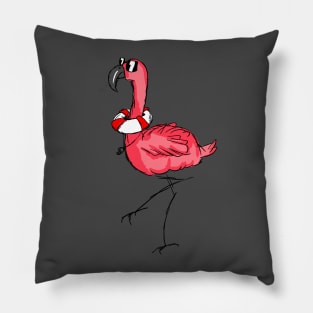 Lifeguard Flamingo Pillow