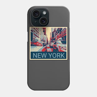 New York in Shepard Fairey style Phone Case