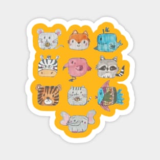 Cute Pack of Funny Animals Magnet