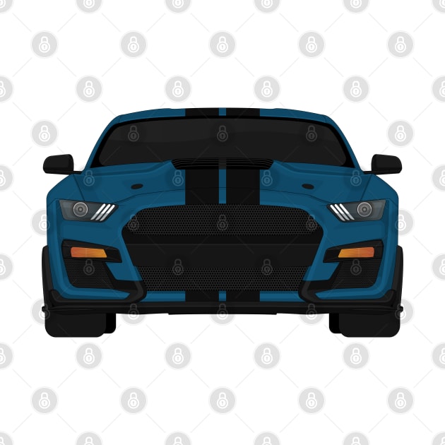 Shelby GT500 2020 Performance-Blue + Black Stripes by VENZ0LIC