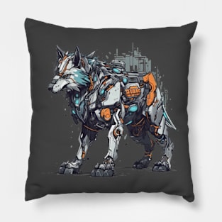 wolf glitch Pillow