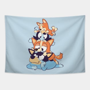 bluey family Tapestry