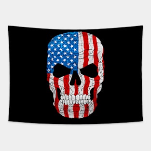 American Flag Skull Tapestry