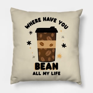 COFFEE Bean Coffee Drinker Pillow