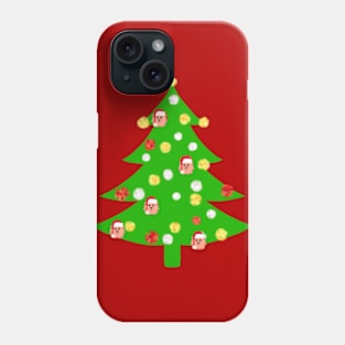 Christmas Tree with Poms Phone Case