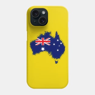 The Australian Map and Flag Phone Case