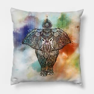 Mandala Elephant Pillow