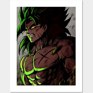 GOGETA SSJ BLUE VS BROLY THE LEGENDARY SUPER SAIYAN Art Print by