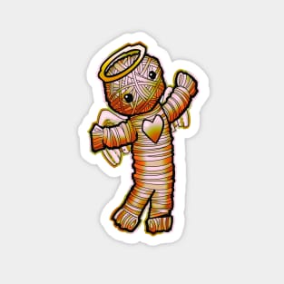 golden angel yarn doll Magnet