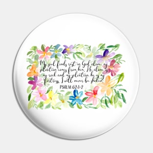 My soul find rest in God alone | Scripture Art Pin