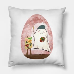 Cute Artist Ghost Pillow