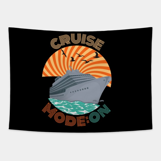 Cruise Mode: On - Embark on an Ocean Adventure Tapestry by MagicTrick