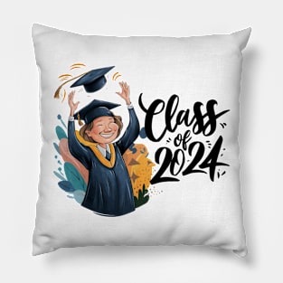 Graduation Class Of 2024 Men Funny Graduation Pillow