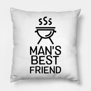 Man'best Friend Bbq Pit Boys Pillow