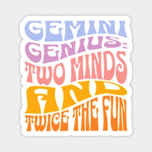 Gemini Genius Zodiac Sign Birthday Magnet