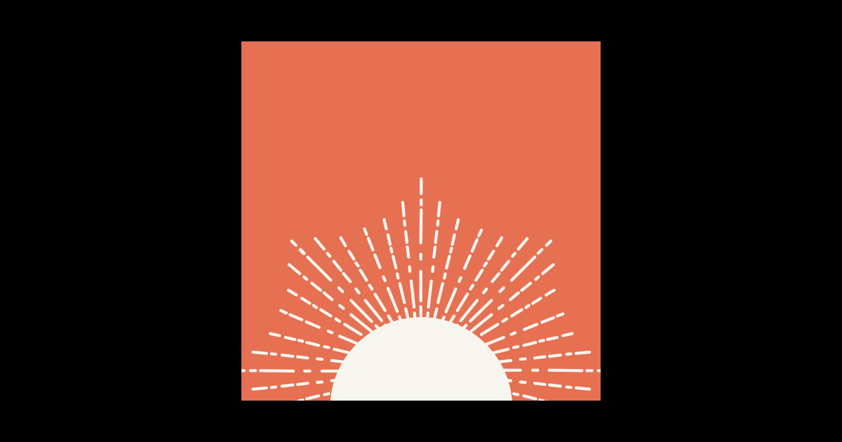 Sun rays orange - Sun - Sticker | TeePublic