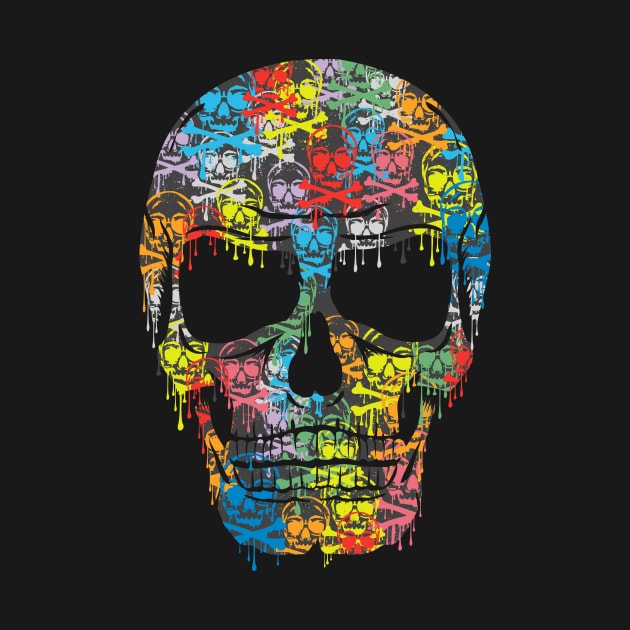 Skull Colorful Graffiti Slime by anubis1986