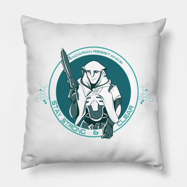 Resistance - Stay Strong and Clear Pillow by cassafra5