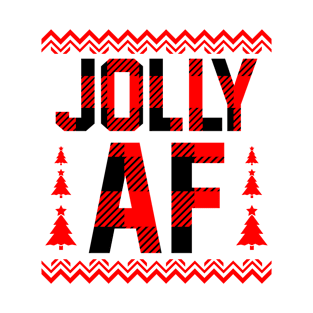 Jolly AF - Funny Christmas T-Shirt