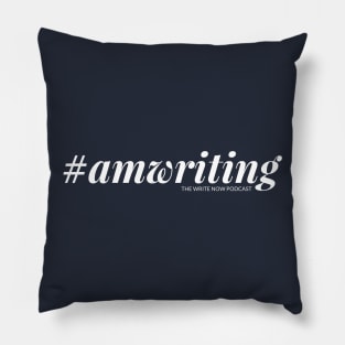 #amwriting - white ink Pillow