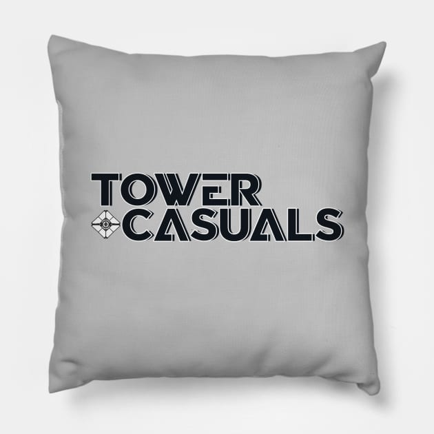 Tower Casuals BWB Logo Pillow by Tower Casuals: The Destiny Podcast