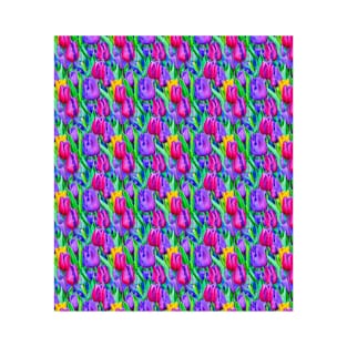 Rainbow Tulip Pattern T-Shirt