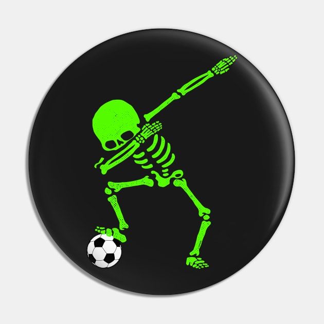 Halloween Dabbing Skeleton Soccer Shirt Dab Pose Soccer Ball Pin by vo_maria