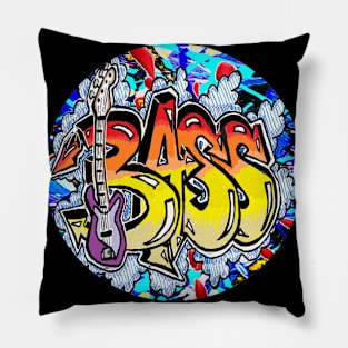 Bass Splash Rainbow Art Pillow