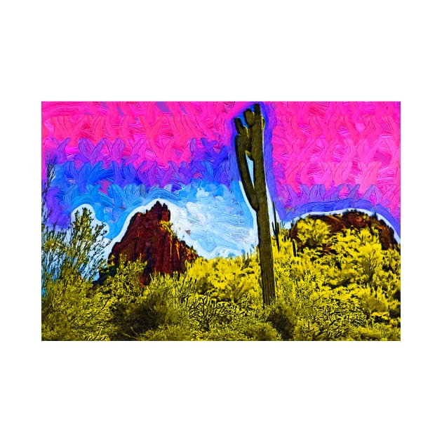 Saguaro In The Desert by KirtTisdale