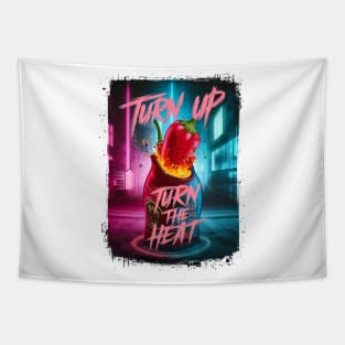 Turn Up The Heat, Hot Sauce Graffiti Design Tapestry