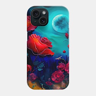 Red Roses Alcohol Ink Phone Case