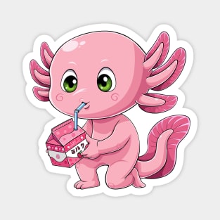 Strawberry Axolotl Magnet